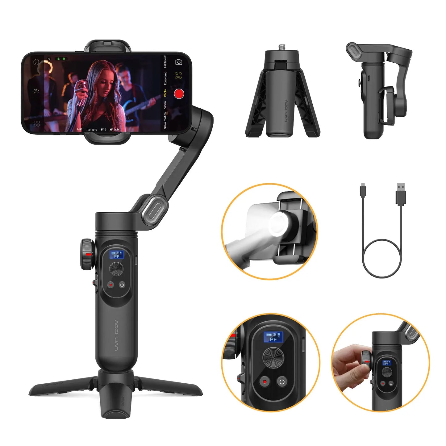 Smartphone 3 Axis Gimbal Stabilizer