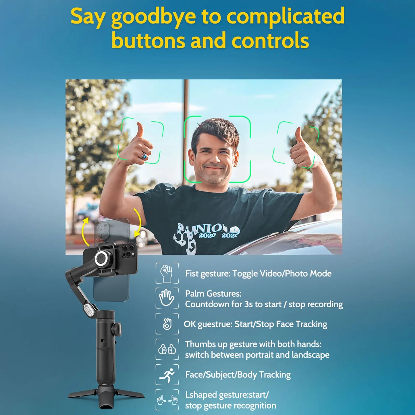 Smartphone 3 Axis Gimbal Stabilizer